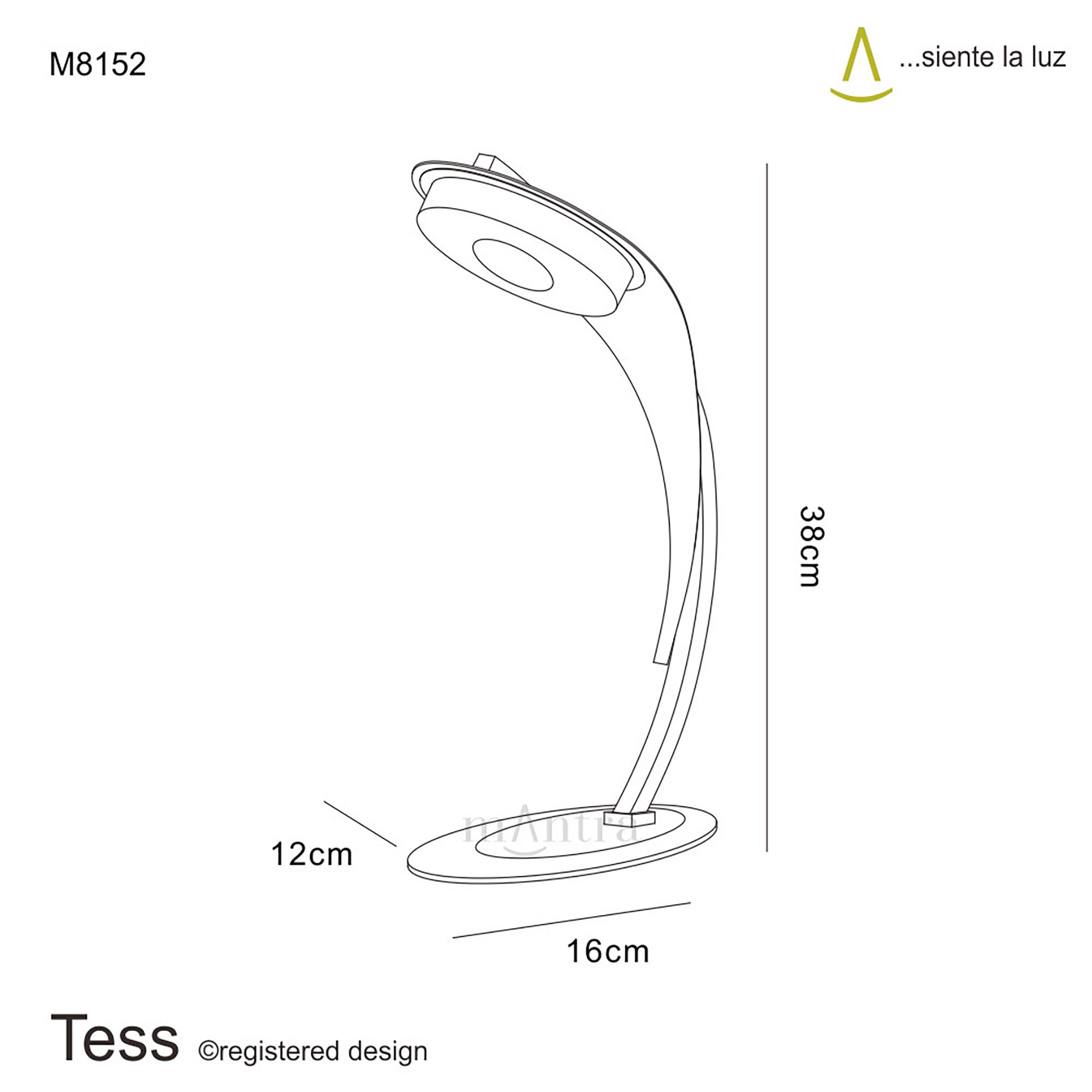 Tess Table Lamps Mantra Fusion Desk & Task Lamps